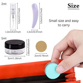 Lot de 72 pots vides pour échantillons,5 g/5 ml,Transparents,Avec couvercles,Mini atomiseur,Spatules pour crème faciale et ét