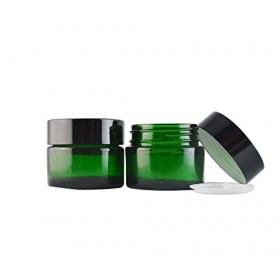 Lot de 3 flacons vides rechargeables haut de gamme en verre pour crème ou lotion, pour cosmétiques, maquillage, crème pour le