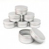 Rfvtgb Lot de 25 pots vides en aluminium pour bougies de maquillage, cosmétiques, bougies, épices, produits capillaires, bonb