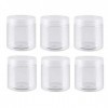 6 PCS 200ML 7OZ vide clair bouteille de crème en plastique avec couvercle à vis clair cosmétique maquillage échantillon récip