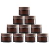 TUAKIMCE Lot de 10 pots cosmétiques en verre de 20 ml - Rechargeables - Avec couvercle et doublure - Pour cosmétiques, crèmes