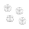 Contenants Cosmétiques, 4 Pièces Pots Déchantillons de Voyage, Petite Pots Ronds Clairs Vides, Mini Pots Cosmétiques Vide, p