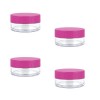 Contenants Cosmétiques, 4 Pièces Pots Déchantillons de Voyage, Petite Pots Ronds Clairs Vides, Mini Pots Cosmétiques Vide, p