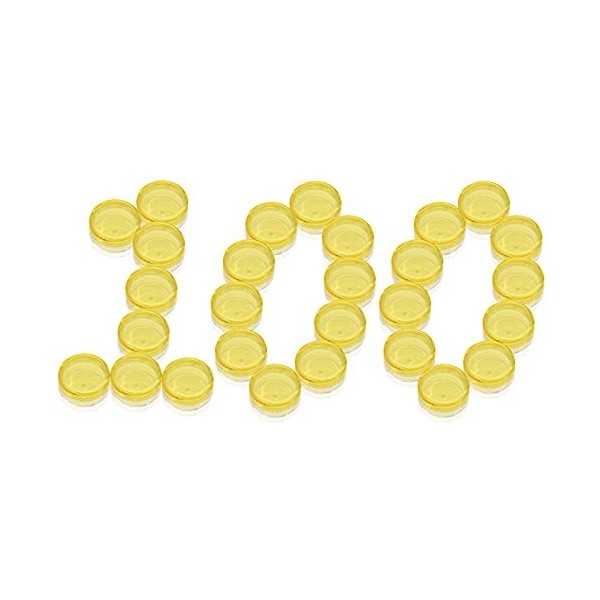 PUDSIRN Lot de 100 Pots Ronds vides de 5 g pour échantillons de Produits cosmétiques avec Couvercle en Plastique pour crèmes,