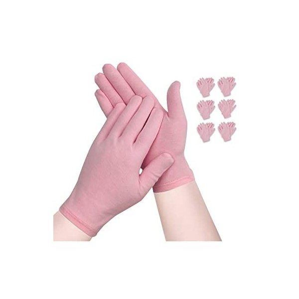 Donfri Gants fins en coton Gants de travail Masque pour les mains des femmes Névrodermite Soins des mains Gants hydratants Co