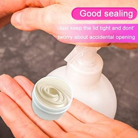 Lot de 12 pots à crème vides 50 ml - Lot de 12 pots à crème vides - En plastique blanc - Pour cosmétique, crème, lotion, pomm