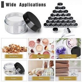 VEUWOLM 30 Pcs 15ml Pots Cosmétiques Vide Petit Pots Cosmétiques Bocaux en Plastique Contenants Cosmétiques Pot Échantillon T