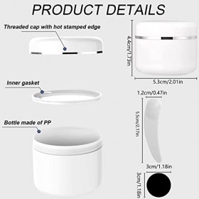 RUIJIE 14 Pièces 50ml Petit Pots Vide Cosmétiques Contenants Cosmétiques, Pots de Crème de Cosmétiques en Plastique,Pots Déc