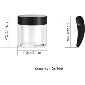 30 Pièces Pots Vide Cosmétiques, 10g Petite Recipient Contenant Cosmétique Plastique Transparente de Voyage avec Couvercle po