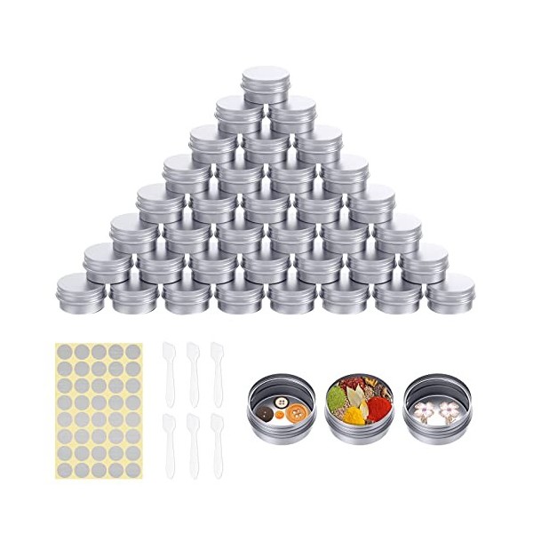 70 Pièces 5ml/5g Contenants Cosmétiques Bidon Vide Transparent Noir Et Blanc Petit Pot Plastique, Pot Vide Cosmétiques Peut ê