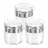 Jubaopen 3PCS Contenants Cosmétiques Vide Pots Cosmétiques Boîtes Cosmétiques Pot Vide Cosmétique en Plastique Bouteille Echa