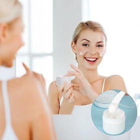 Pots Vide Cosmétiques 12 Pièces Bocaux Cosmétiques en Plastique Rechargeables Ronds Pots Cosmétiques avec Spatules et étiquet