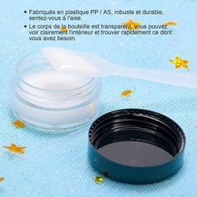ZITFRI 60 Pcs Pots Cosmétiques Vide Noir 5ml en Plastique Clair Petit Pot de Voyage 5g pour Lotion Crème Shampooing Pot Échan