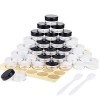 30 Pièces Recipient Cosmetique Vide Pots Transparent Plastique Petite Pots avec Mini Spatule et Autocollants pour Maquillage 