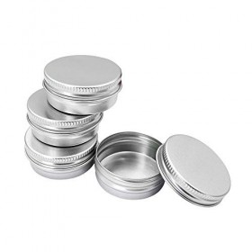 LUCY WEI Lucywey 20 Pcs Pots en Aluminium,30 ML Conteneurs Cosmétiques Vide Pots pour Cosmétiques Baume Bougie Stockage de Vo