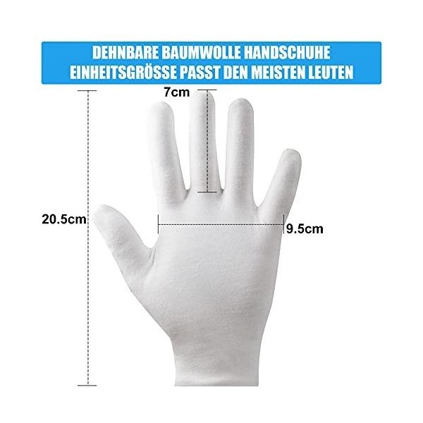 4 paires de gants hydratants, gants en coton pour eczéma et mains s