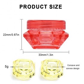 6 Pièce Contenants Cosmétiques, 5g Pots Déchantillons de Voyage, Petite Pots Diamant Clairs Vides, Mini Pots Cosmétiques Vid