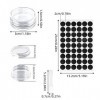 100 Pcs 3g/3ml Contenants Cosmétiques Transparent avec 10 Spatule & 108 Autocollants, Pots Cosmétiques en Plastique, Mini Pot