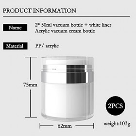 2PCS Contenants Cosmétiques Vide Pots Cosmétiques Boîtes Cosmétiques Pot Vide Cosmétique en Plastique Bouteille Echantillon P