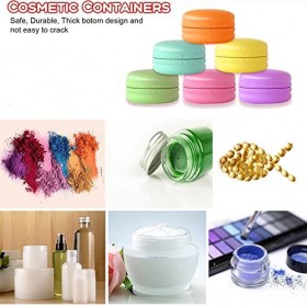 12 Pièces Contenants Cosmétiques,Macarons Contenant Voyage 10ml/10g pot Vide pots Déchantillons Cosmétiques Contenants avec 