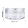 Lot de 10 contenants cosmétiques transparents de 5 g, petit pot rond transparent pour échantillon de voyage pour lotion, baum