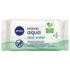 NIVEA Intimo Aqua Lingettes Hygiène Intime 1 x 15 Pces , Lingettes nettoyantes hydratantes à l’Aloe Vera & Extrait de Magnol