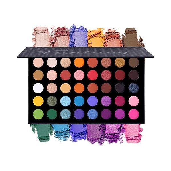 Palette de fards à paupières 48 couleurs exotiques Flavors Luxurious Blendable Glitter Shimmer Matte Eye Shadow Facile à colo