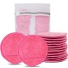 Kinhwa Lingettes Démaquillantes lavables microfibre,pad demaquillant 14pcs,éponge visage réutilisable et doux,disque avec sac