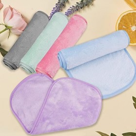 5pcs Tampons Démaquillants Visage, Démaquillant Nettoyant, Tampons De  Nettoyage Du Visage Réutilisables Lavables À Sec Et Humides