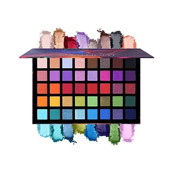 Palette de fards à paupières 48 couleurs exotiques Flavors Luxurious Blendable Glitter Shimmer Matte Eye Shadow Facile à colo