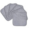 Polyte - 6 serviettes démaquillantes/pour le visage - en microfibres - hypoallergénique/sans produits chimiques - gris/blanc 