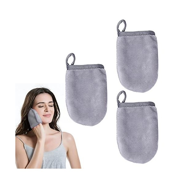 Gant Nettoyant Visage,Gants nettoyants pour Le Visage,Gants nettoyants pour le visage en coton,La débarbouillette à base dea