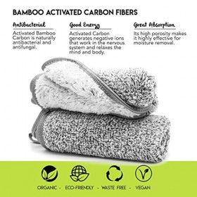 Lingettes démaquillantes réutilisables Kelzia - CHARBON ACTIVÉ AU BAMBOU et microfibre paquet de 2 lavables-tous types de p