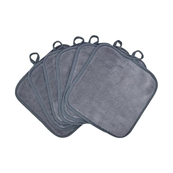 BloomSesame Lot de 12 chiffons démaquillants réutilisables en microfibre douce pour le visage, les yeux, les lèvres - 5 x 5in