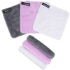 KinHwa Serviette démaquillage lavable microfibre,doux Lingettes soin visage pour un usage Nettoyage quotidien 6 pack,20cm20cm