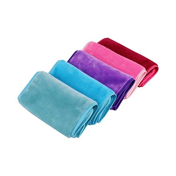 5 Pièces de Chiffon Démaquillant Serviette de Toilette pour le Visage Tampons Propres pour le Visage Réutilisable Lavable Abs