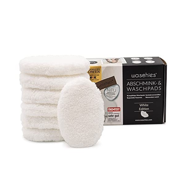 waschies® Disques de démaquillage, lavables | Lingettes démaquillantes réutilisables, disques cosmétiques pour l’élimination 