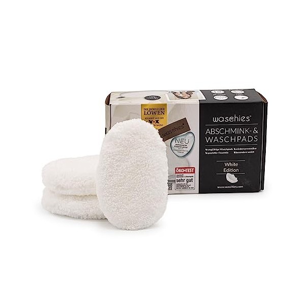 waschies® Disques de démaquillage, lavables | Lingettes démaquillantes réutilisables, disques cosmétiques pour l’élimination 