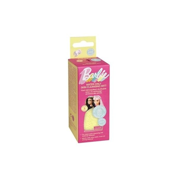Barbie™ GLOV® Gant de Toilette Nettoyant Visage Serviette Microfibre Lingettes Nettoyantes Demaquillage Visage Soin Visage Dé