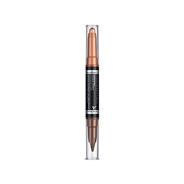 Manhattan Eyemazing Double Effect Crayon eye-liner et fard à paupières rotatif 2 en 1 - Couleur marron 002 Molten Metal - 1