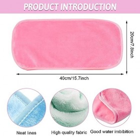 5 Pièces Chiffon Démaquillant,Serviette Visage Demaquillante Réutilisable,Serviette demaquillante Lavable Microfibre Serviett