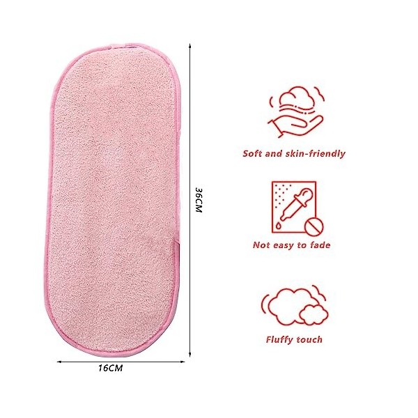 4 Pièces Serviette Visage Démaquillante Réutilisable, Serviettes en Microfibre pour Le Visage, Serviette de Toilette pour le 