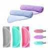 Lot de 5 serviettes démaquillantes, 3 pinces à cheveux, chiffons faciaux en flanelle, serviettes réutilisables, toutes sortes