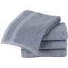 Sue Rossi Lot de 4 gants de toilette en coton peigné égyptien 30 x 30 cm, très doux et absorbants, à séchage rapide, 600 g/m²