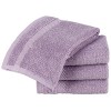 Sue Rossi Lot de 4 gants de toilette en coton peigné égyptien 30 x 30 cm, très doux et absorbants, à séchage rapide, 600 g/m²