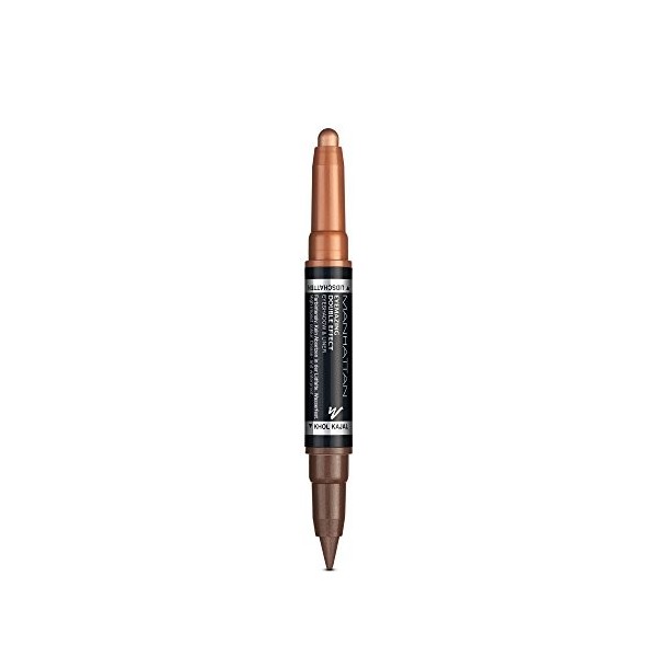 Manhattan Eyemazing Double Effect Crayon eye-liner et fard à paupières rotatif 2 en 1 - Couleur marron 002 Molten Metal - 1