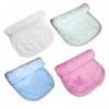 CUHZA Lot de 4 serviettes démaquillantes, serviettes en microfibre pour le visage, chiffons démaquillants lavables et réutili