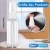 EOGRFW Lot de 35 petits flacons pulvérisateurs de 30 ml à remplir, vides et fines, transparents, mini vaporisateurs portables