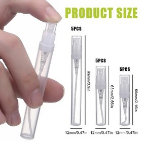 Tadipri 15 Pièces Mini Vaporisateurs De Parfum Pour Échantillon Parfum, Voyage Et Cosmétique, Portable Flacons Atomiseurs 2Ml