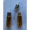 CMJ Lot de 2 flacons vides en verre doré métallisé de 5 ml